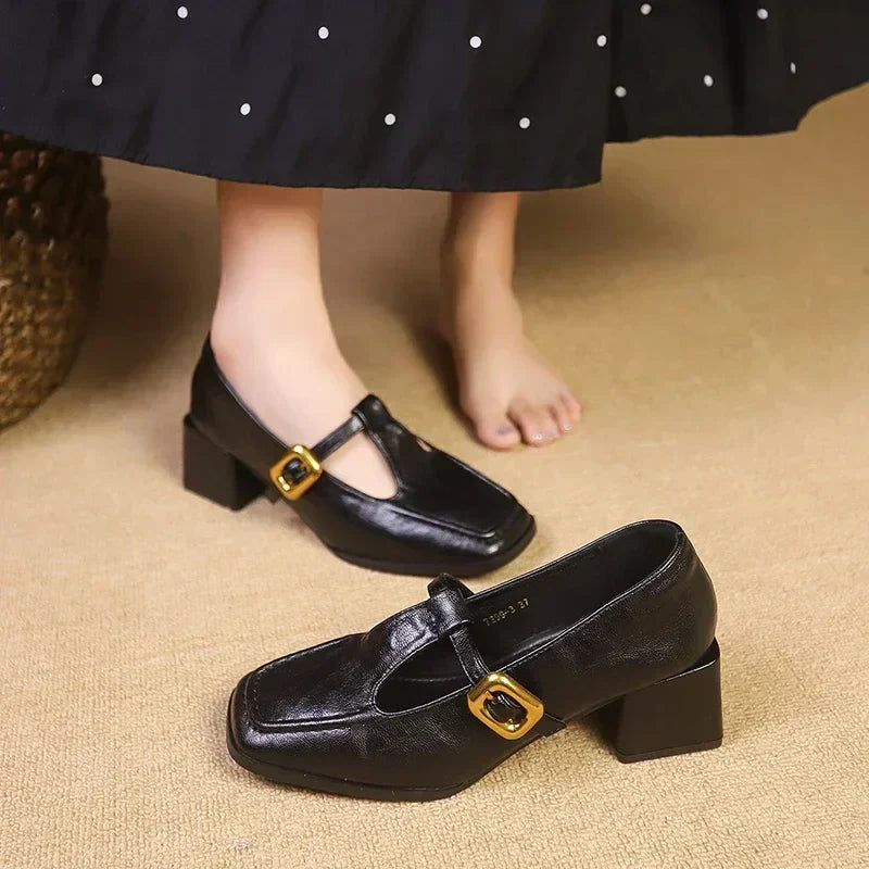 Lyra | Women's Lace Workwear Square Heels