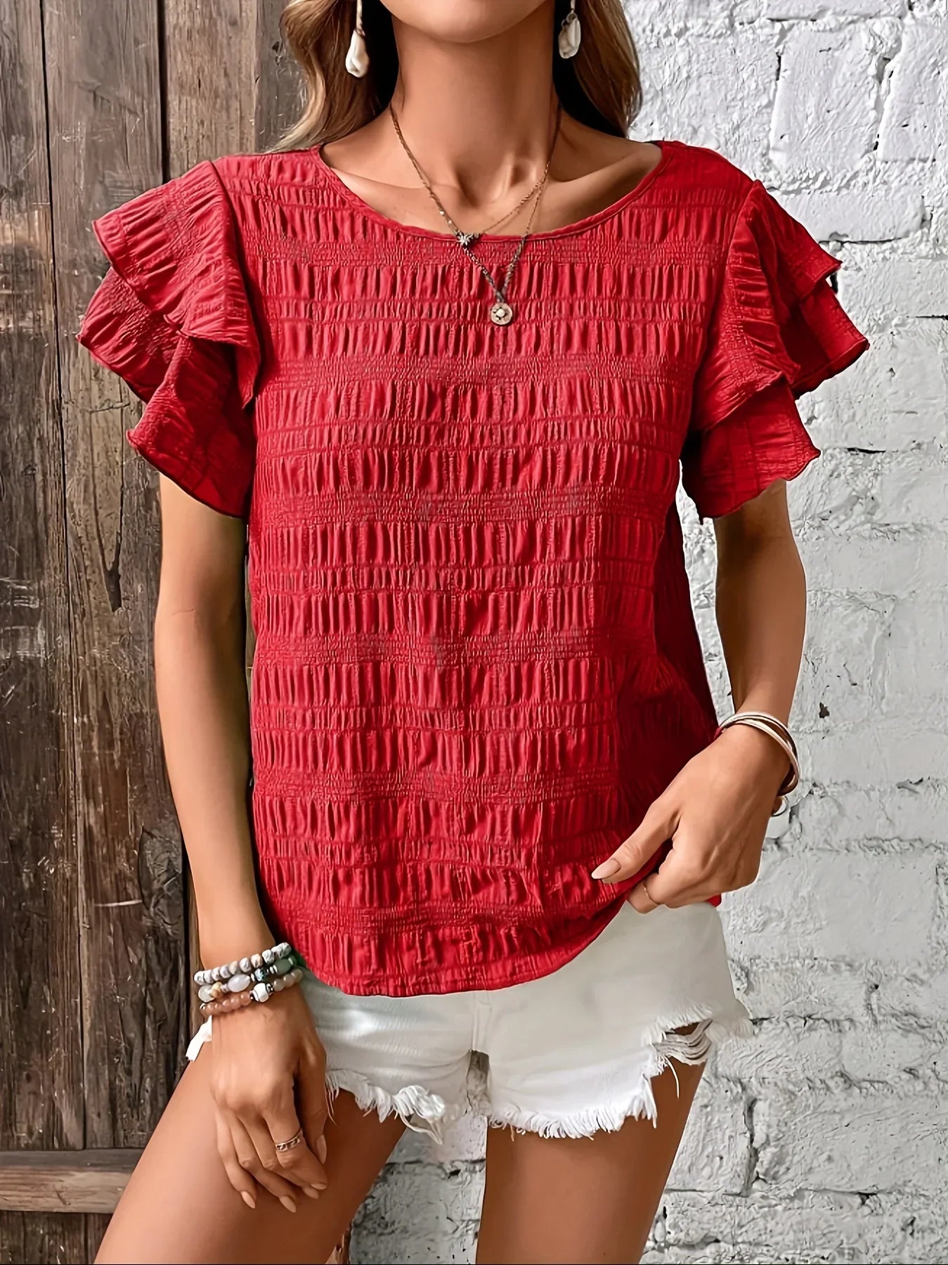 Salara | Women's Ruffle Summer Light Blouse