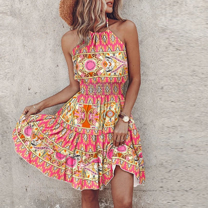 Rosalie | Women's Lace Halter Flowy Dress