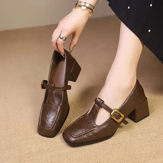 Lyra | Women's Lace Workwear Square Heels