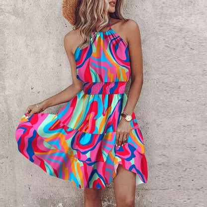 Rosalie | Women's Lace Halter Flowy Dress