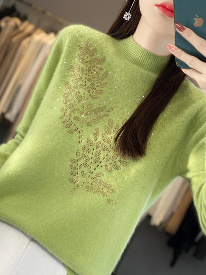 Quelisha | Women's Casual Embellished Sweater Jumper