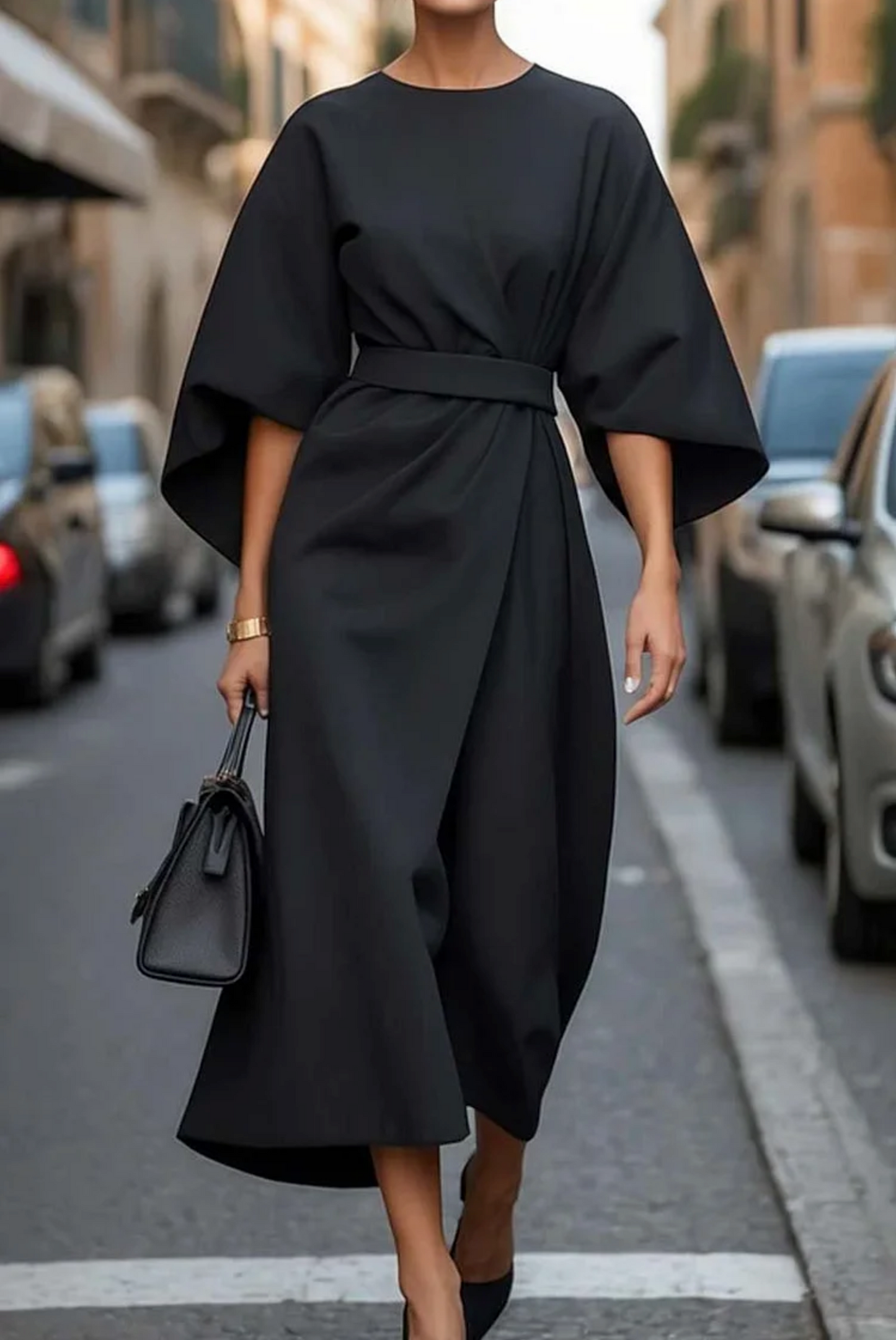 Sol | Women's Puff-Sleeve Wedding Refined Dress