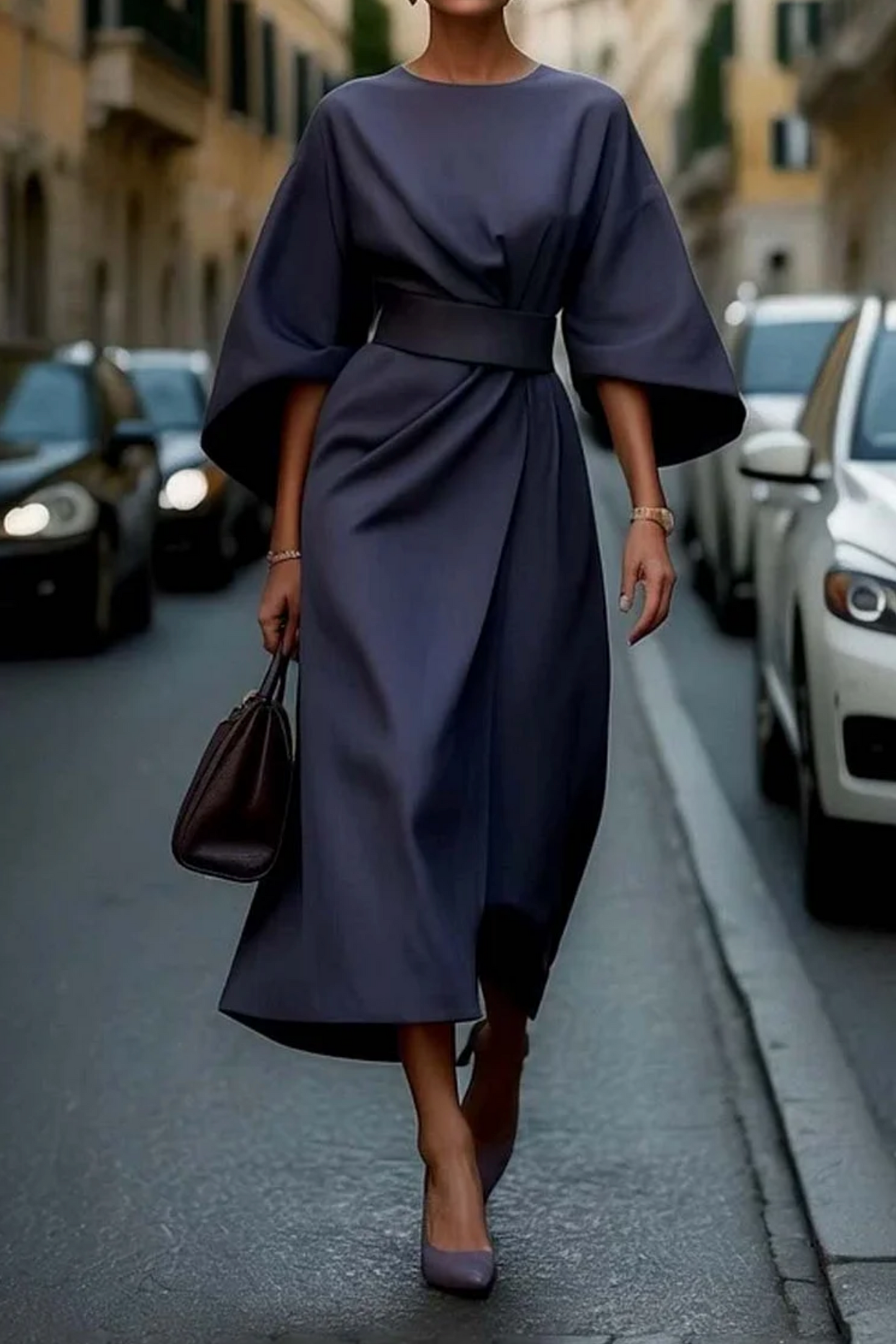Sol | Women's Puff-Sleeve Wedding Refined Dress