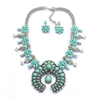 Regine | Women's Lace Southwest Turquoise Set