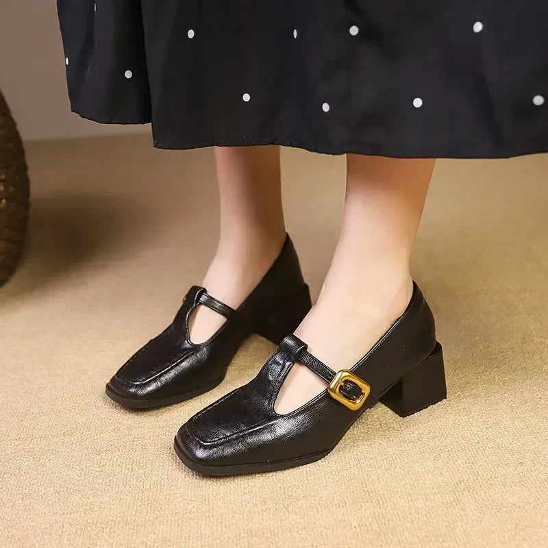 Lyra | Women's Lace Workwear Square Heels