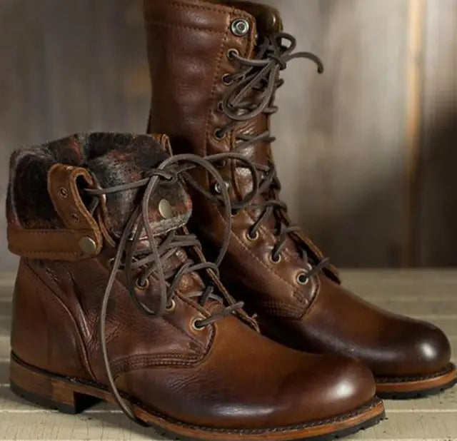 Ljubica | Women's Lace Casual Lace-Up Boots