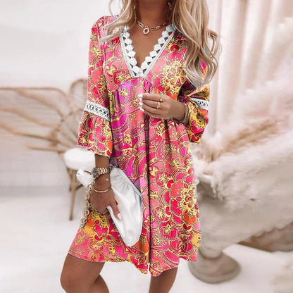 Veronique | Women's Mini Boho Oversized Summer Evening Dress