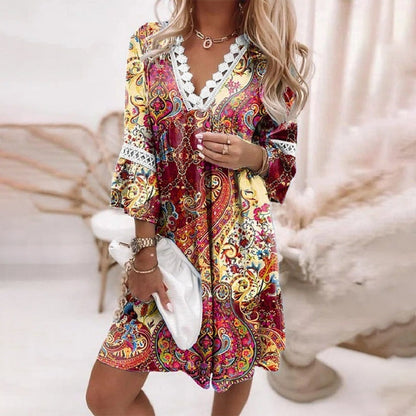 Veronique | Women's Mini Boho Oversized Summer Evening Dress