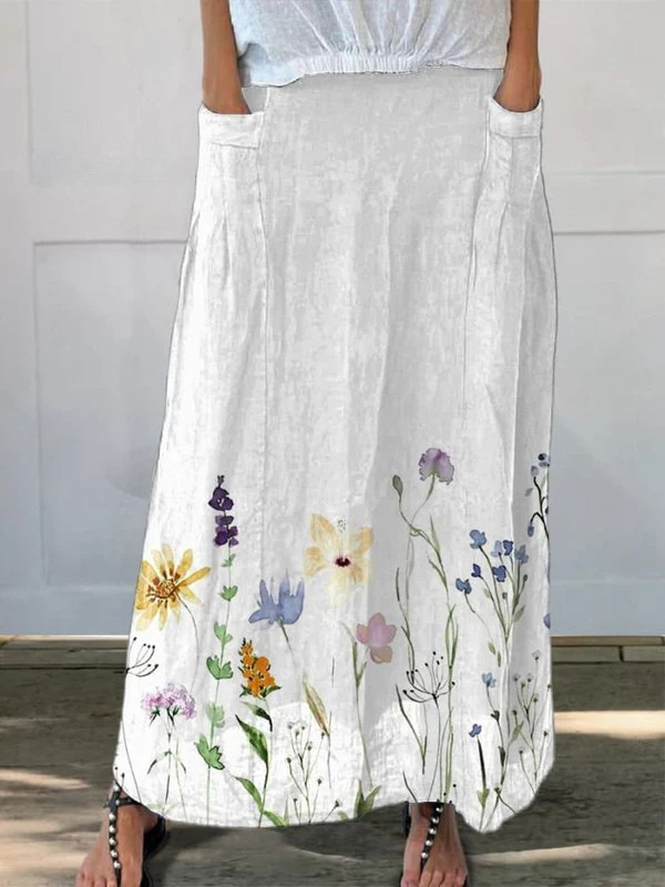 Wulfenite | Women's Casual Watercolor Spring Skirt