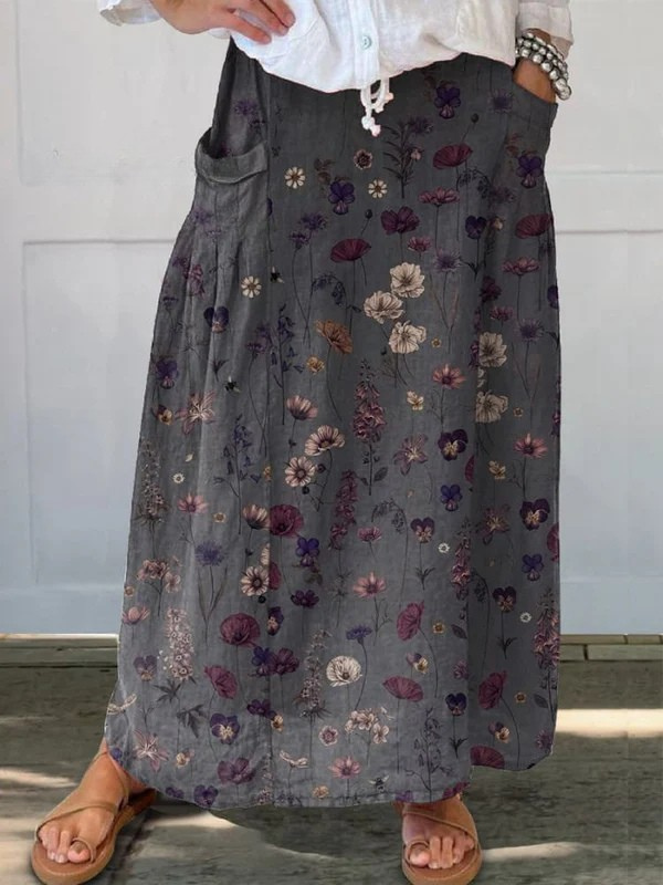Disenela | Women's Floral Casual Flower Skirt