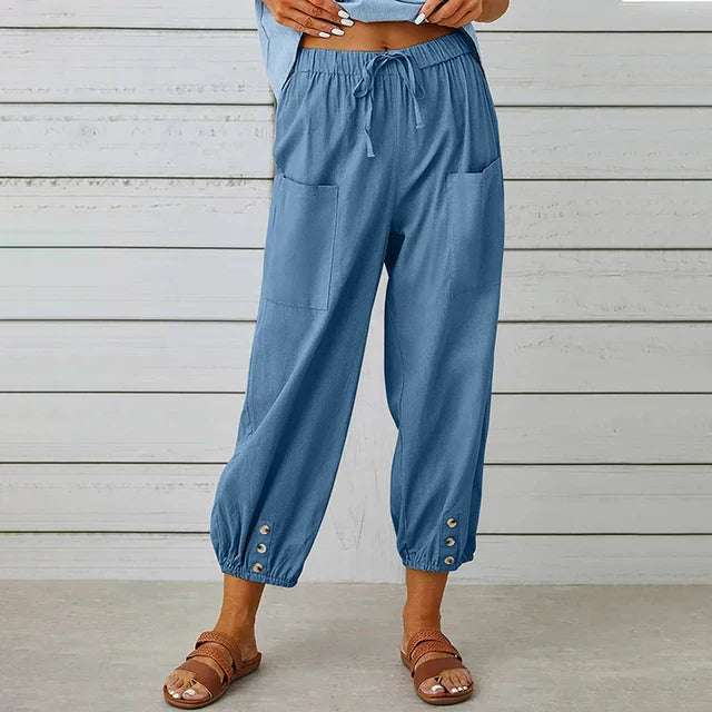 Dalena | Women's Summer High Waist Trousers