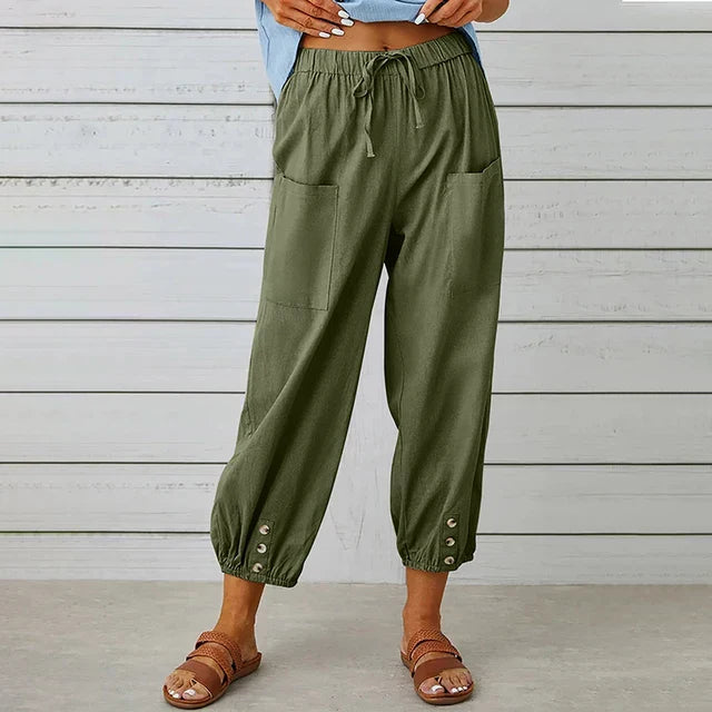 Dalena | Women's Summer High Waist Trousers