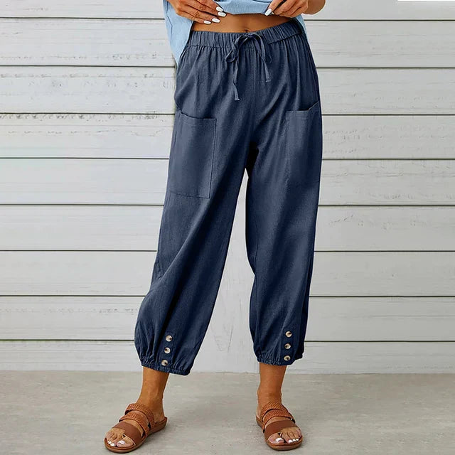 Dalena | Women's Summer High Waist Trousers