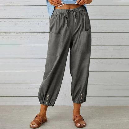 Dalena | Women's Summer High Waist Trousers