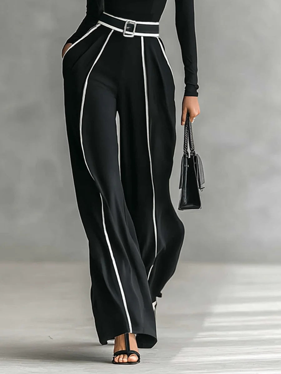 Idame | Women's High-Neck Wide-Leg Casual Set
