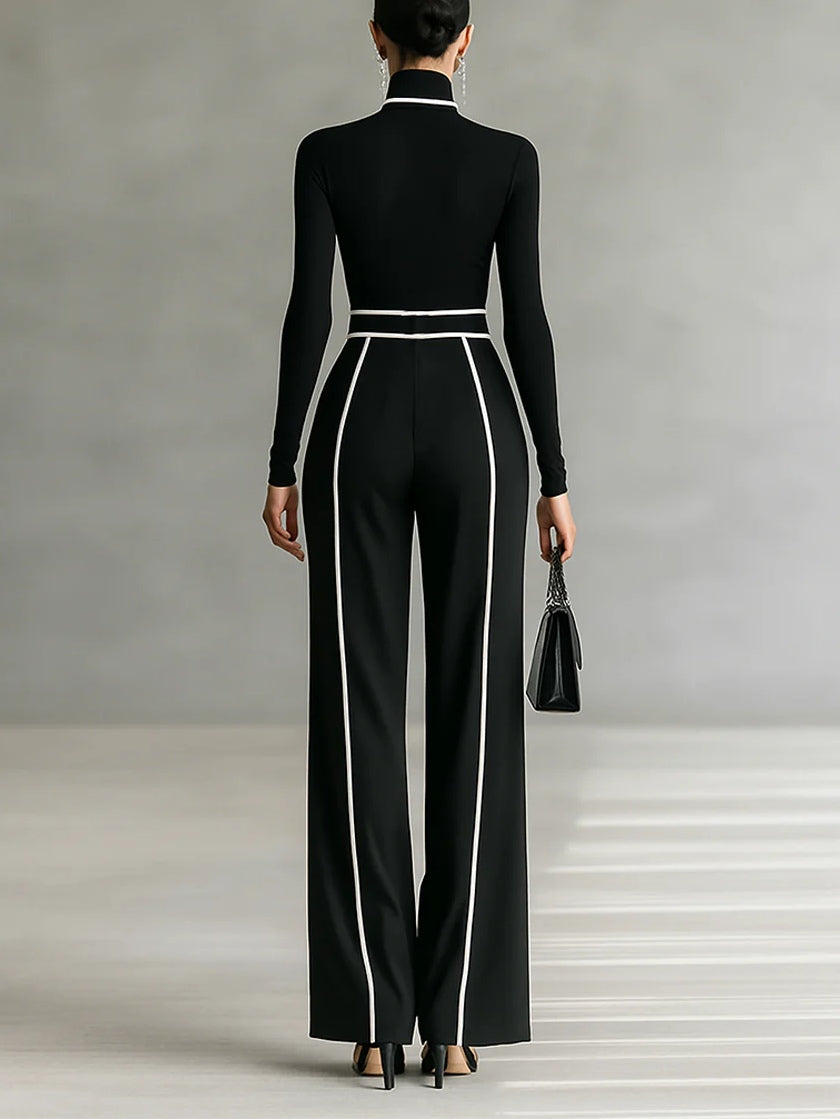 Idame | Women's High-Neck Wide-Leg Casual Set