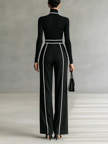 Idame | Women's High-Neck Wide-Leg Casual Set