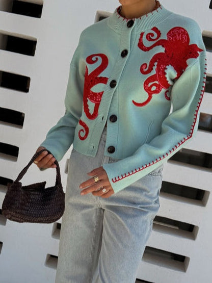 Vendelinde | Women's Wide-Leg Casual Fun Cardigan