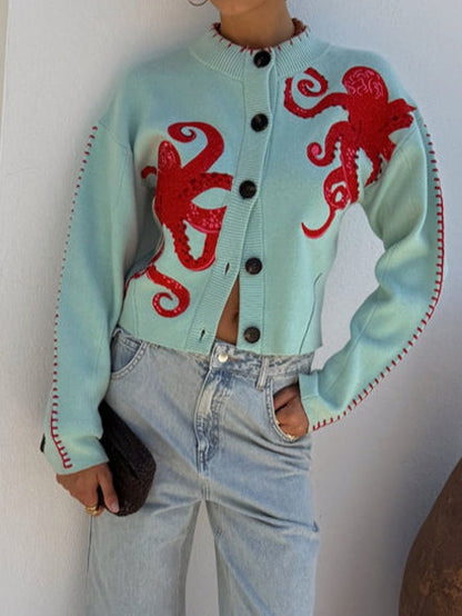 Vendelinde | Women's Wide-Leg Casual Fun Cardigan