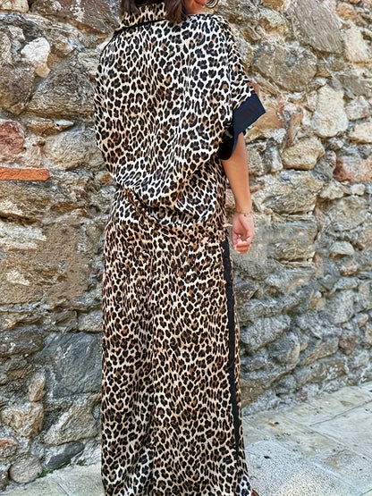 Fabiana | Women's Animal-Print Wide-Leg Beach Piece