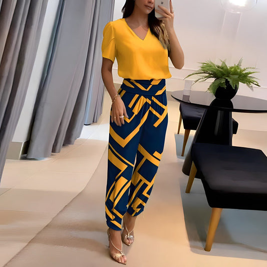 Nadezhda | Women's Puff-Sleeve Casual Fashionable Set