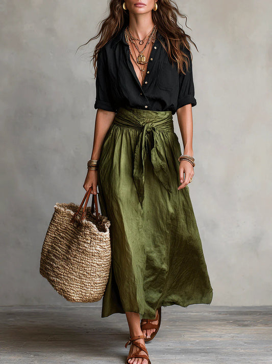 Chrysoprase | Women's V-Neck Summer Two Set