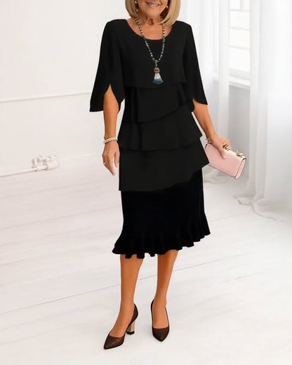 Verity | Women's Midi Ruffle Tiered Dress