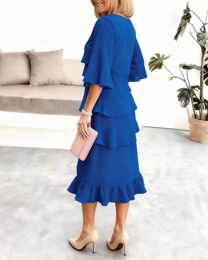 Verity | Women's Midi Ruffle Tiered Dress