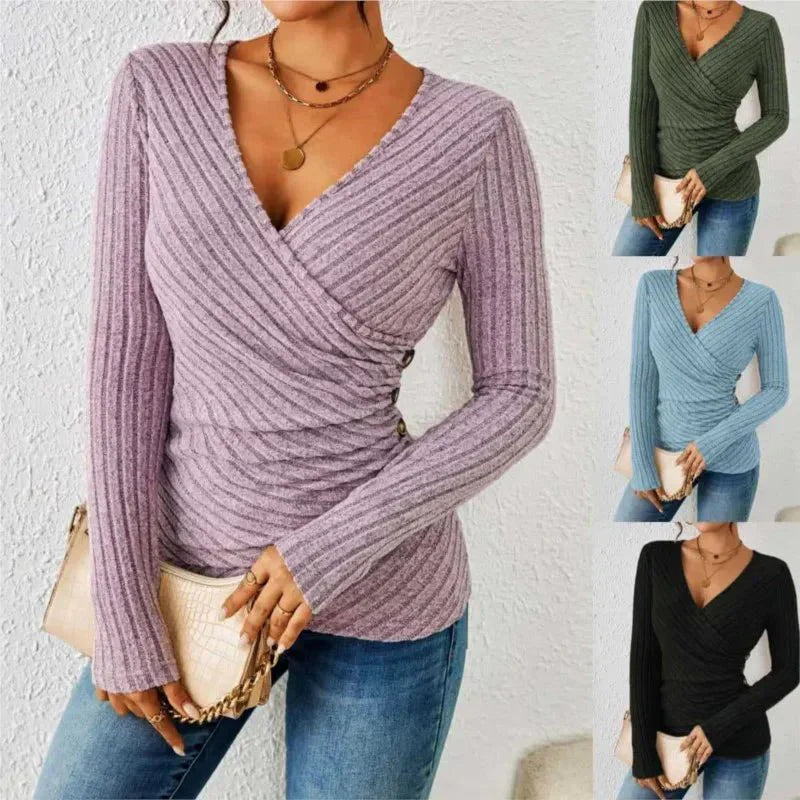 Palara | Women's V-Neck Casual Tummy Top