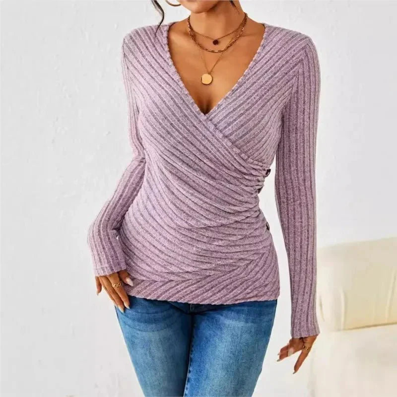 Palara | Women's V-Neck Casual Tummy Top
