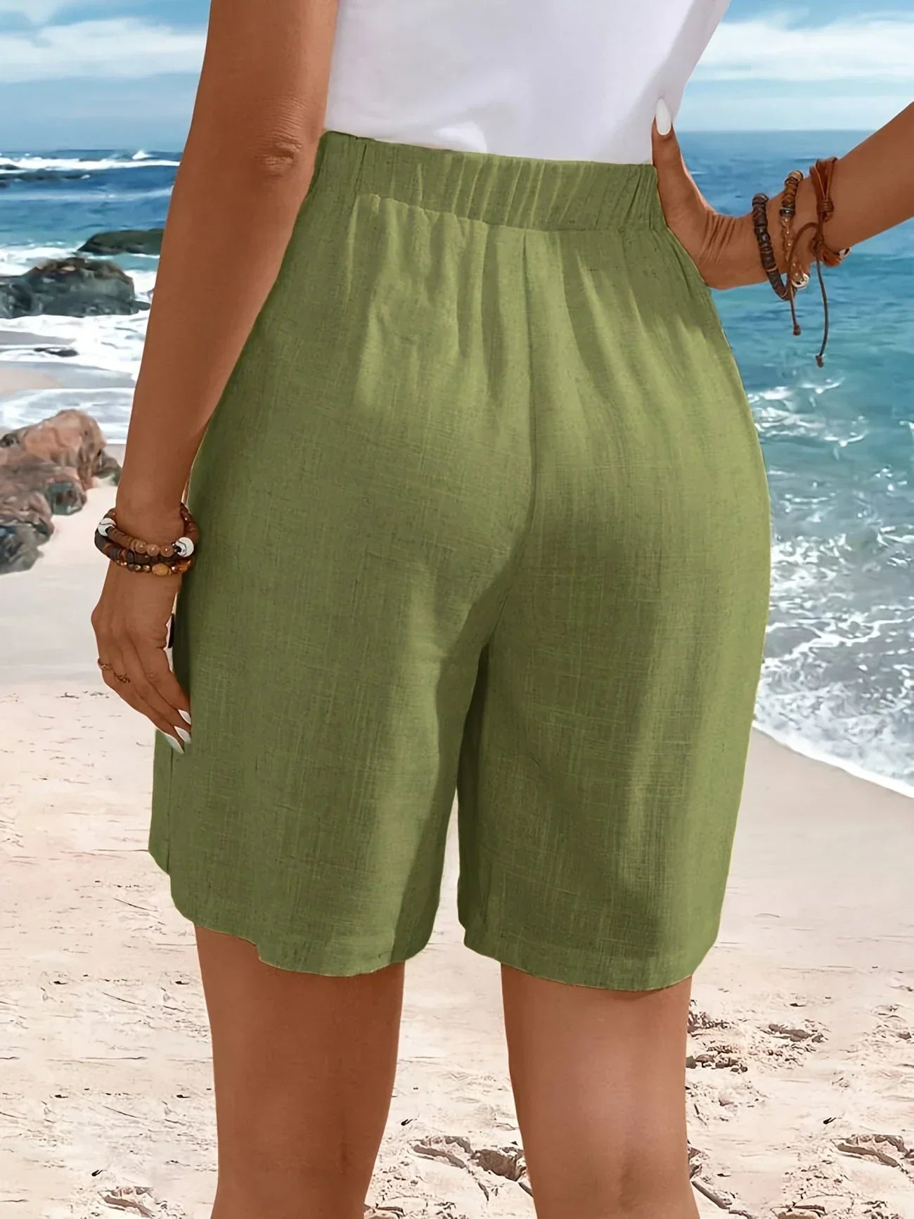 Zelmira | Women's Beach Comfortable Buttons Shorts
