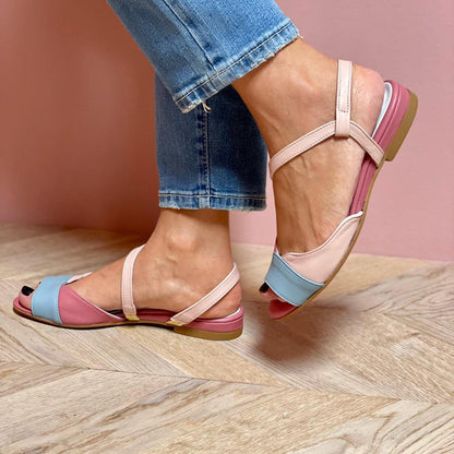 Nouf | Women's Summer Asymmetrical Pink Sandals