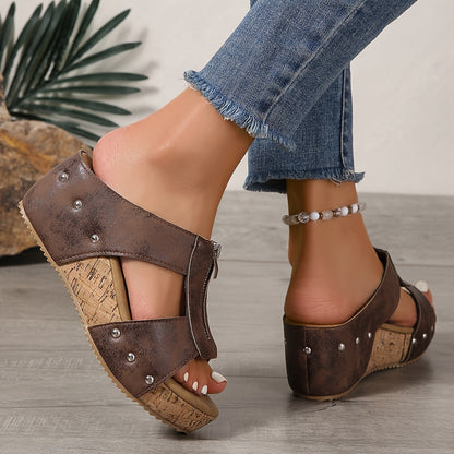 Adeliza | Women's Summer Platform Slip-On Sandals