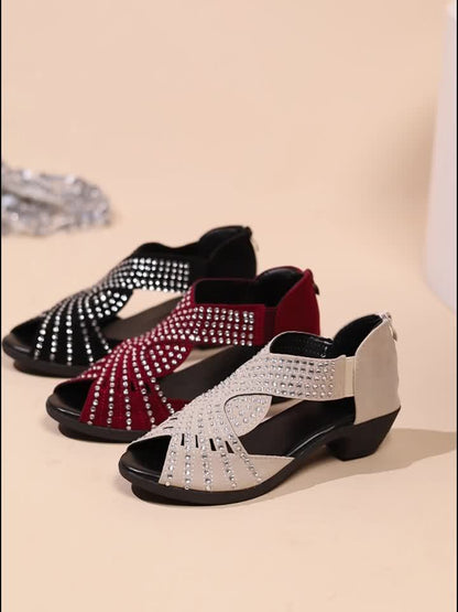Sorcha | Women's Sequin Casual Adjustable Sandals