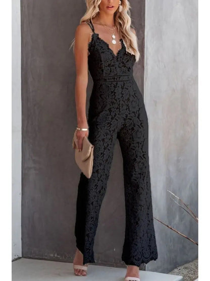Harriet | Women's V-Neck Wide-Leg Stylish Jumpsuit