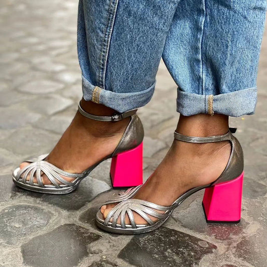 Pernille | Women's Summer Colorful Shiny Heels