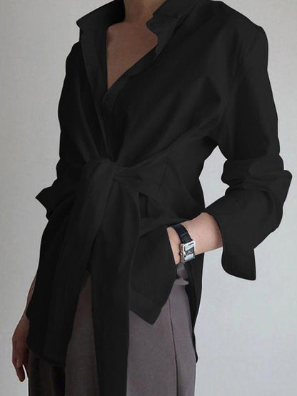 Palandra | Women's Oversized Wide-Leg Workwear Blouse