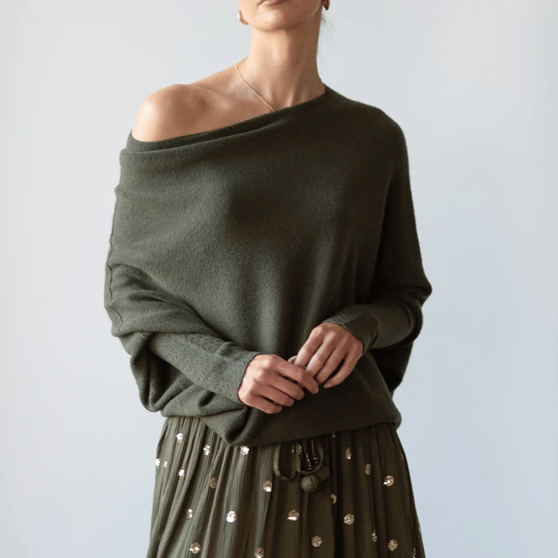 Zelanka | Women's Oversized Off-Shoulder Off Jumper