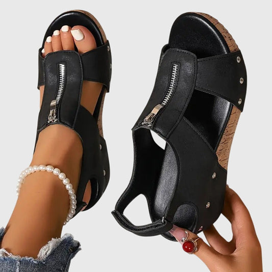 Cecilie | Women's Zipper Sandal Sandals