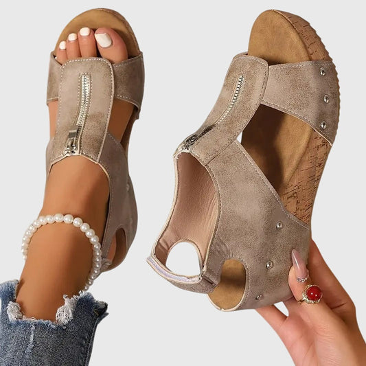 Cecilie | Women's Zipper Sandal Sandals