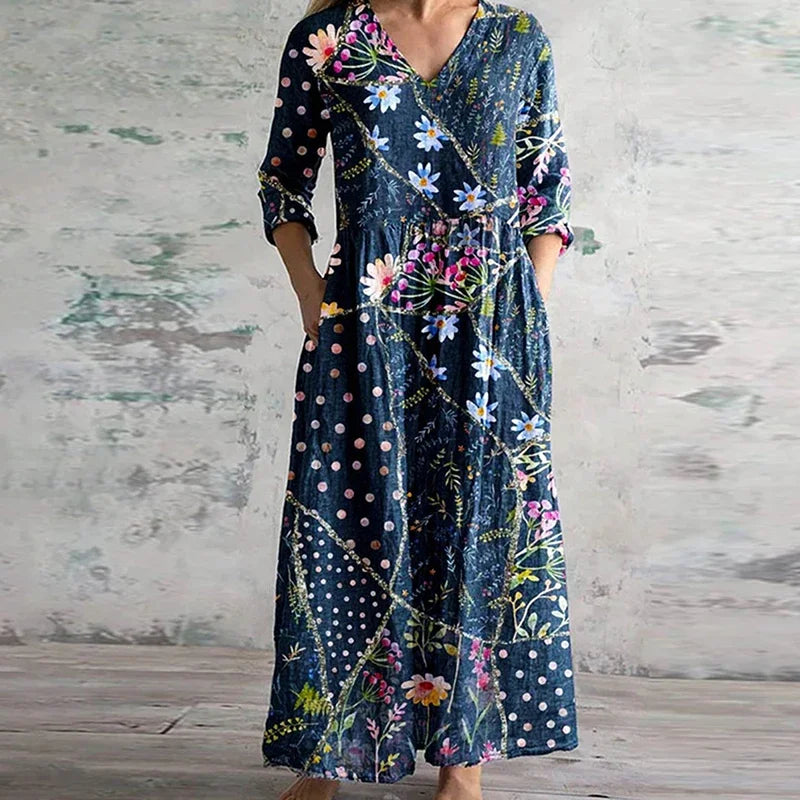 Berta | Women's Maxi Floral Lace Summer Dress