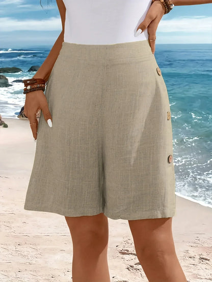 Zelmira | Women's Beach Comfortable Buttons Shorts