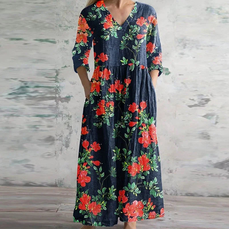 Berta | Women's Maxi Floral Lace Summer Dress
