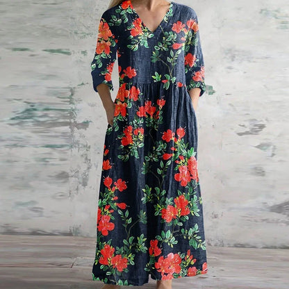 Berta | Women's Maxi Floral Lace Summer Dress