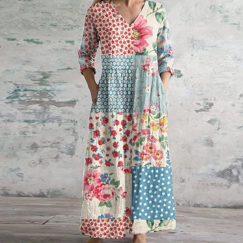 Berta | Women's Maxi Floral Lace Summer Dress