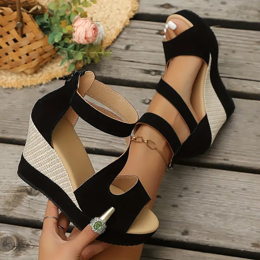 Torunn | Women's Lace Summer Platform Sandals