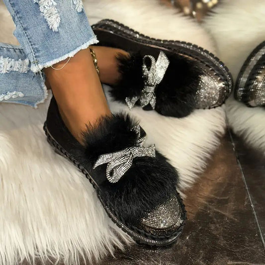 Eleonora | Women's Sequin Casual Crystal Loafers
