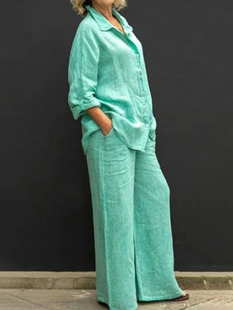 Epidote | Women's Oversized Wide-Leg Piece Trousers