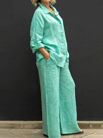 Epidote | Women's Oversized Wide-Leg Piece Trousers